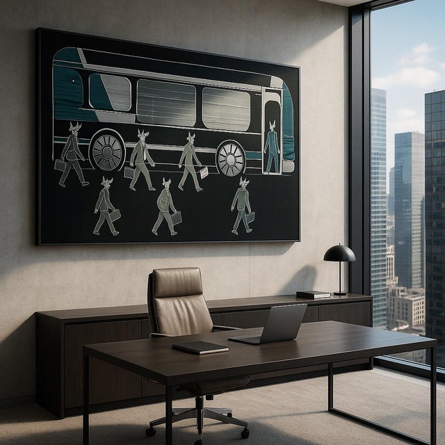 Bullish Walk is a bold mirror-sculpture statement piece — a powerful stride of ambition, resilience, and forward momentum....