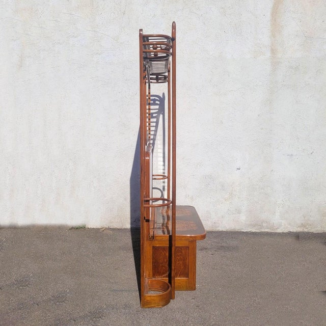 Art Nouveau Wooden Entryway Coat Rack For Sale - Image 14 of 17