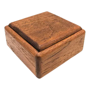 1960s Carved Oak Wood Jewelry and Trinket Box