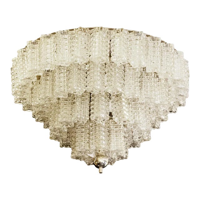 Italian Glass Chandelier, 1960s For Sale