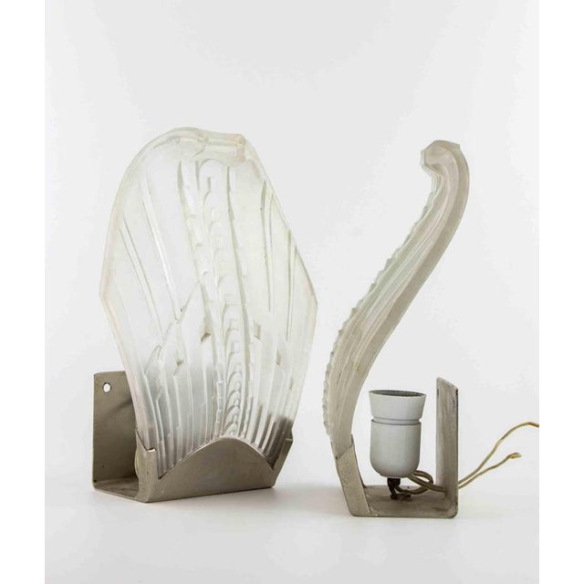 French Art Deco Sconces, 1940s, Set of 2 For Sale - Image 9 of 14