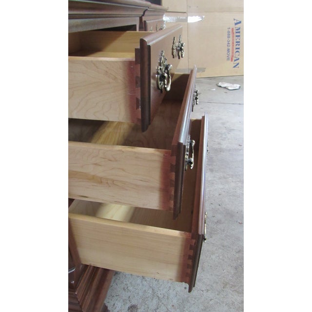 1980s Pair James Sterling Mahogany Nightstands Tables Designer For Sale - Image 5 of 10