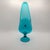 Mid-Century Modern Vintage Le Smith MCM Aqua Glass Pitcher Candleholder Vase Simplicity Design For Sale - Image 3 of 10
