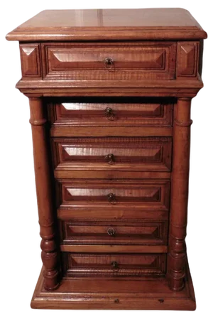 French Golden Oak Bedside Cabinet, 1880s