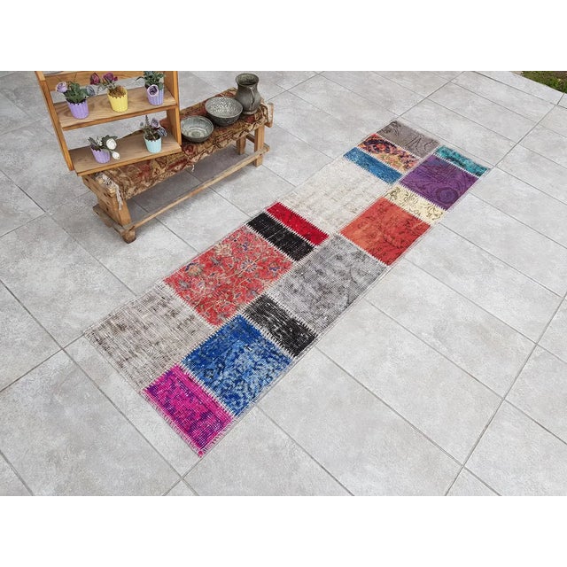 1960s Oushak Decorative Vintage Runner For Sale - Image 5 of 10