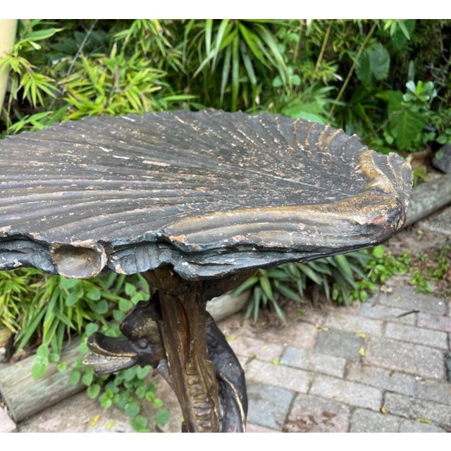 19th Century Venetian Gilded, Carved Wood Grotto Style Table For Sale - Image 10 of 12