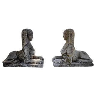 Art Deco Italian Sphinxes, 1920, Set of 2 For Sale
