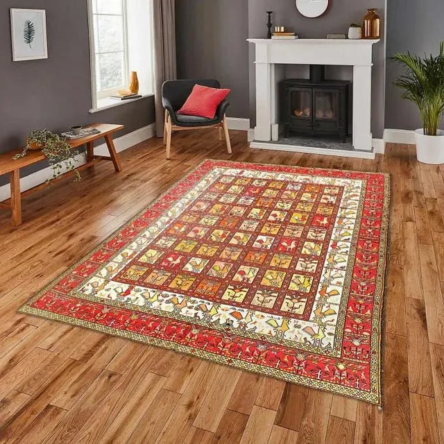 2020s 2020s Rust Persian Sumak Silk For Sale - Image 5 of 6