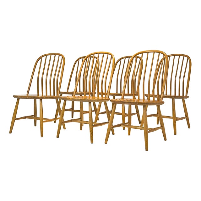 Akerblom Chairs by Bengt Åkerblom for Nässjö Chair Factory, Sweden, 1954, Set of 6 For Sale
