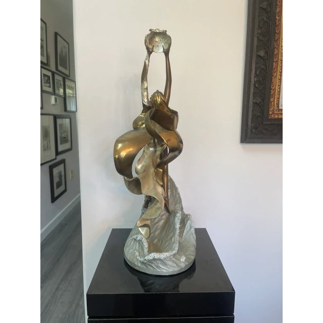 Figurative "Polena" Bronze Sculpture by Angelo Basso For Sale - Image 3 of 10