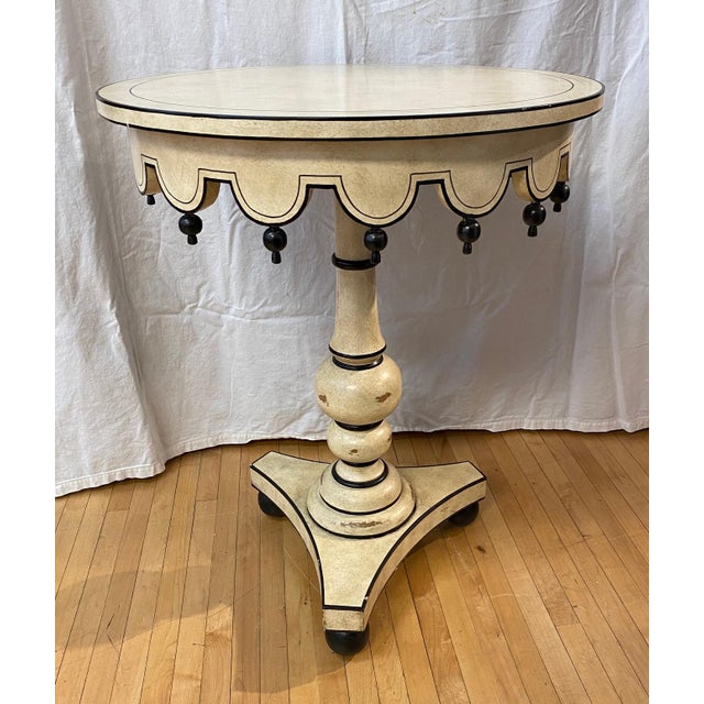 Vintage Ardley Hall Art Deco Style Black and White End Table Chairish