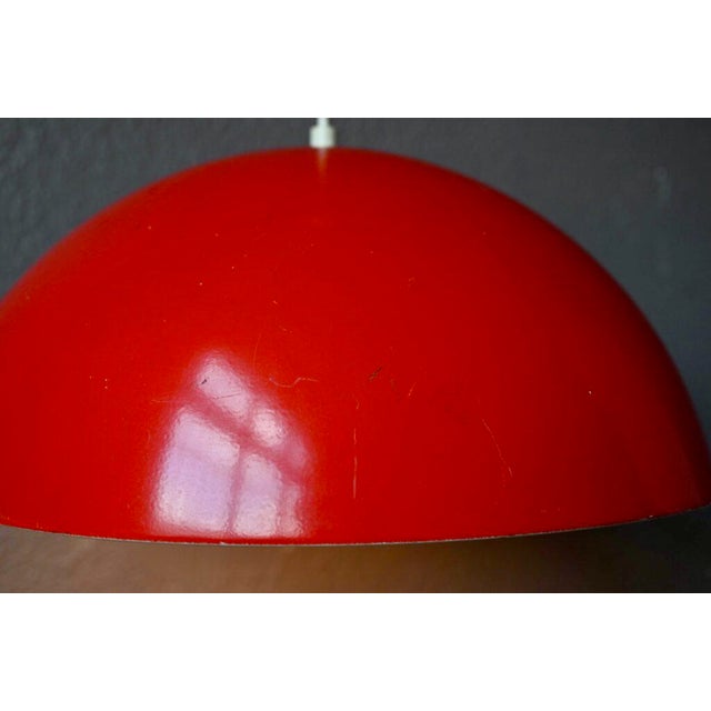 Vintagel Ceiling Light in Orange Metal For Sale - Image 4 of 16