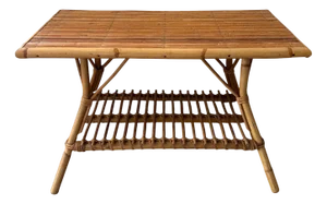 Vintage Coffee Table in Rattan