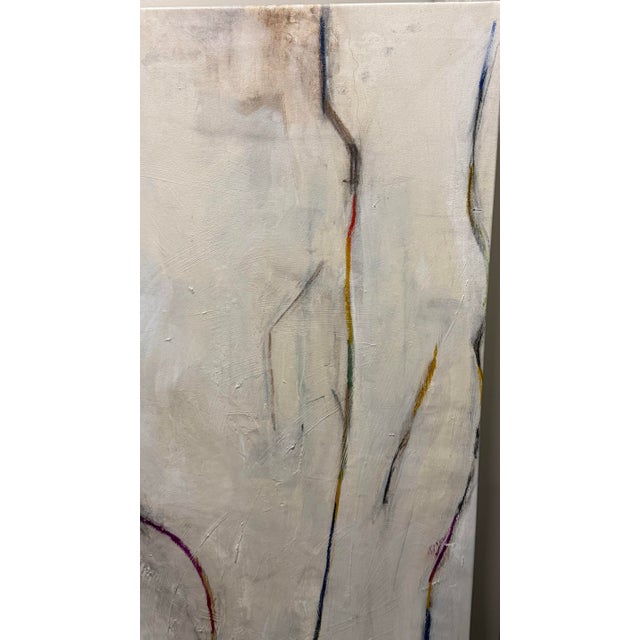 Large Abstract Nude Figurative Mixed-Media Painting in Neutral Tones 38x58”. "Sing to Me" by Michele Zuzalek For Sale - Image 4 of 12