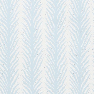 Sample - Schumacher X Celerie Kemble Creeping Fern Wallpaper in Slumber Blue For Sale