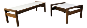 Belgian Coffee Tables in Wenge from Beaufort, 1960s, Set of 2