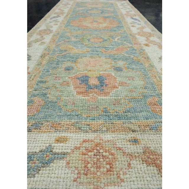 Textile Turkish Oushak Runner Rug 2'2" x 5'8" #17388 For Sale - Image 7 of 8