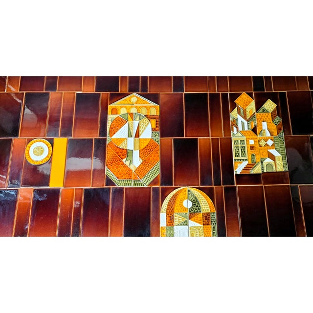 Glazed Ceramic Tiles by Roger Capron, 1970, Set of 112, in Very Good conditions. Designed 1970 to 1979 This piece has an...