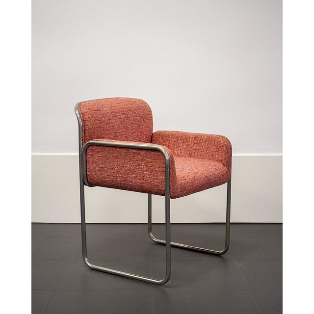 Metal Space Age Chrome Steel Armchair, 1980s For Sale - Image 7 of 7