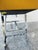 Mies Van Der Rohe Style Polished Steel & Yellow Leather Counter Stools - A Set of 3 For Sale - Image 12 of 12
