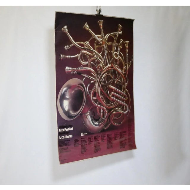 Mid-Century Modern Gunther Kieser, Jazz Festival Frankfurt Original Posters, 1980s, Paper, Set of 2 For Sale - Image 3 of 6