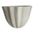 1950's White Glaze Ribbed Ceramic Art Deco Style Cachepot Planter For Sale