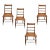 Antique American Classical Walnut Wood Chairs With Caned Seats - Set of 4 For Sale
