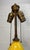 French Antique French Yellow Brass Gourd Shaped Pottery Electric Table Lamp Light For Sale - Image 3 of 13