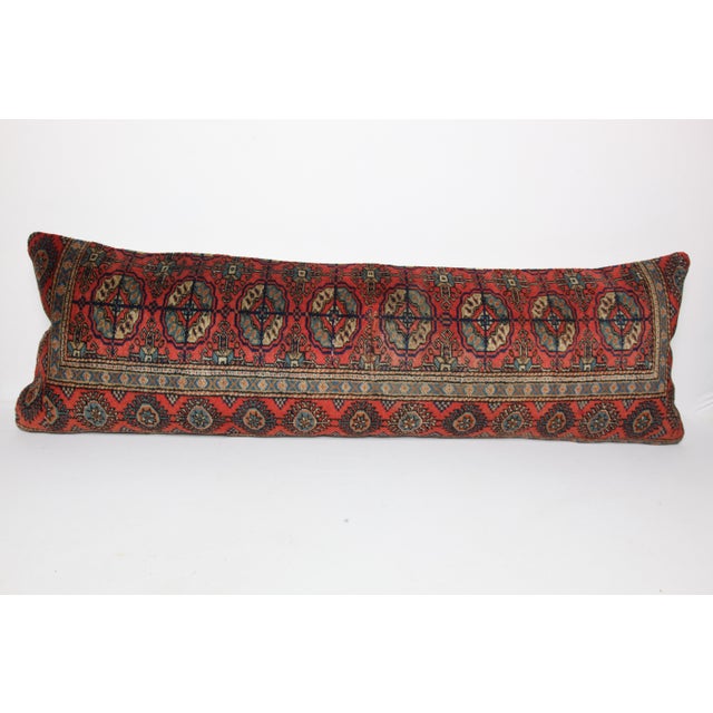 Decorative Vintage Tribal Turkoman Rug Pillow Cover -15'' X 47'' For Sale - Image 4 of 10