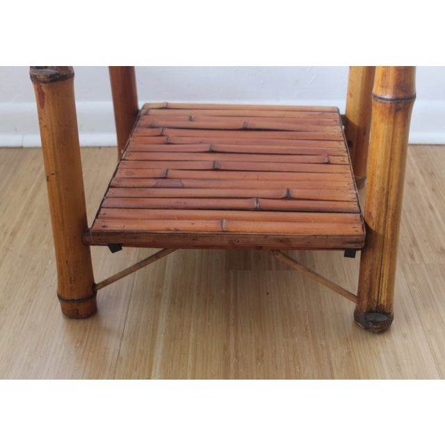 Vintage Bamboo Tall Ladder Style Etagere Display Stand Mid-Century For Sale In Miami - Image 6 of 16