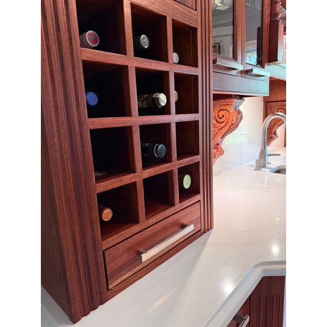 Stunning Hand Carved Mahogany Wet Bar. For Sale - Image 12 of 12
