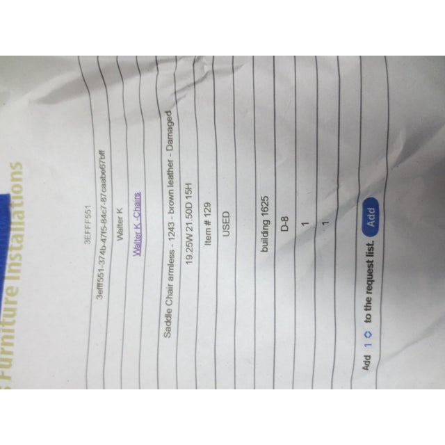 Walter Knoll Walter Knoll Saddle Leather Chair (New) For Sale - Image 4 of 8