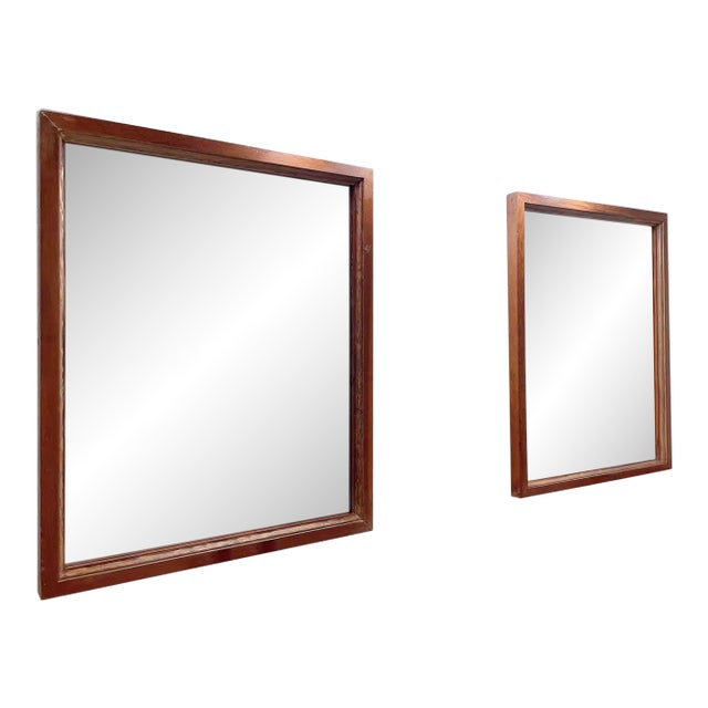 Pair of Mirror With Handmade Frame of Reclaimed Wood For Sale