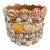 Contemporary Coastal Grotto Palm Beach Shell Encrusted Planter For Sale