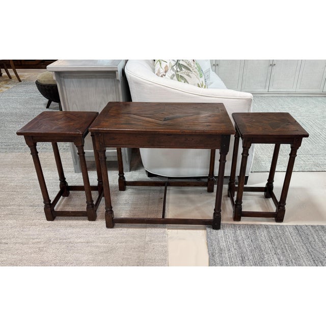 Late 20th Century Theodore Alexander Castle Bromwich Orchard Nest of Tables, Nesting Tables - Set of 3 For Sale - Image 5 of 12