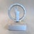 Jonathan Adler Jonathan Adler Marble Peace Sign Sculpture on Marble Base For Sale - Image 4 of 8