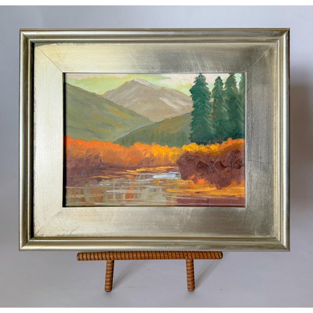 Goldenrod Impressionist Landscape Acrylic Painting For Sale - Image 8 of 9