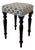 Mid 20th Century English Vintage Turned Leg Upholstered Stool For Sale