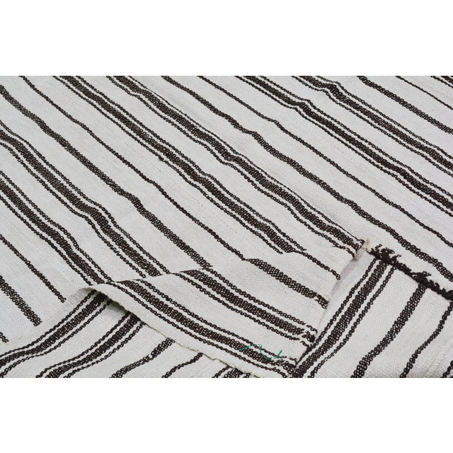 Vintage Turkish Flatweave Hemp Rug, 5'x5'10'' For Sale - Image 4 of 4