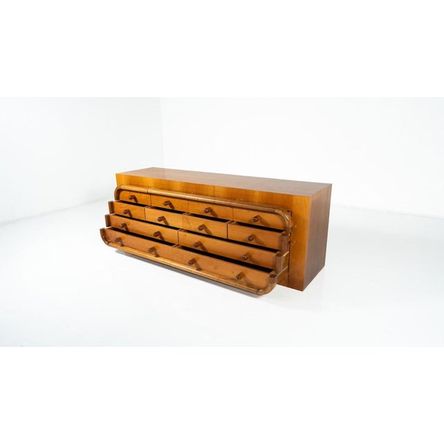 Wood Mid-Century Walnut Sideboard with Drawers, Italy, 1960s For Sale - Image 7 of 13