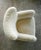 Pair of Custom Made 1940's Style Lounge Chair Upholstered in Beige Sheepskin Shearling For Sale In New York - Image 6 of 8