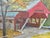 Midcentury New England Landscape Expressionist Oil Painting With Covered Bridge by Theresa Berney (1904-2001) For Sale - Image 4 of 9