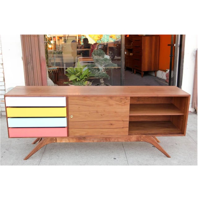 72" Long Bubble Gum Credenza For Sale - Image 4 of 4