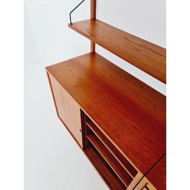 Large Mid-Century Danish Teak Wall Unit with 5 Cabinets by Poul Cadovius for Cado, Denmark, 1960s For Sale - Image 13 of 18