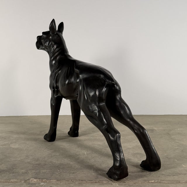 Life-Size Boxer Dog Bronze Sculpture – 42”h Contemporary Canine Statue For Sale In Dallas - Image 6 of 10