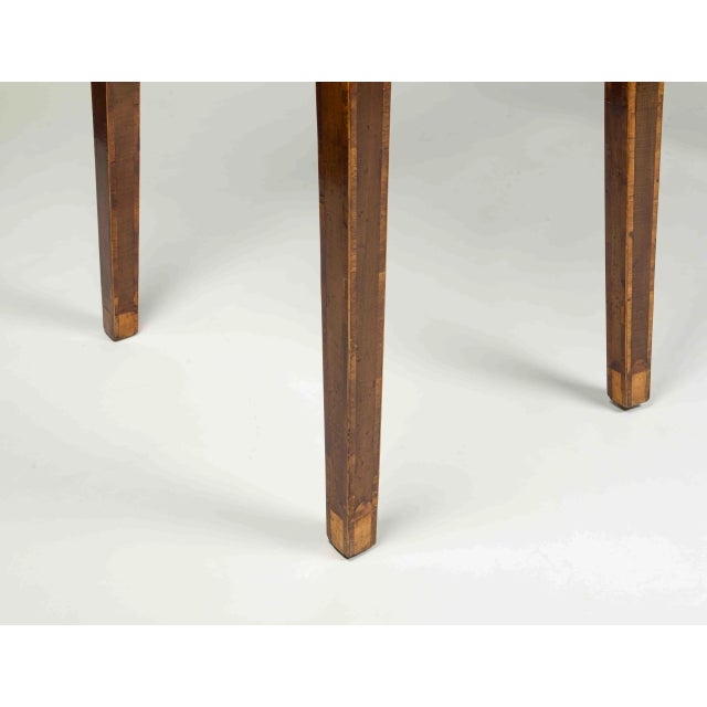 A Fine George III Mahogany and Satinwood-Inlaid Serpentine Serving Table For Sale - Image 10 of 11