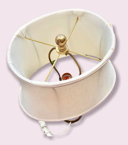 1920s Czechoslovakian Cut to Clear Cased Glass Table Lamp Table Lamps