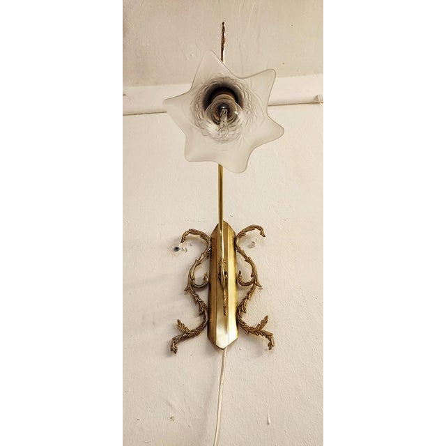 Metal Modernist Spanish Bronze Wall Light, 1930s For Sale - Image 7 of 16