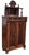 Antique Walnut Bookcase / Cupboard with Fitted Shelves & Drawer For Sale