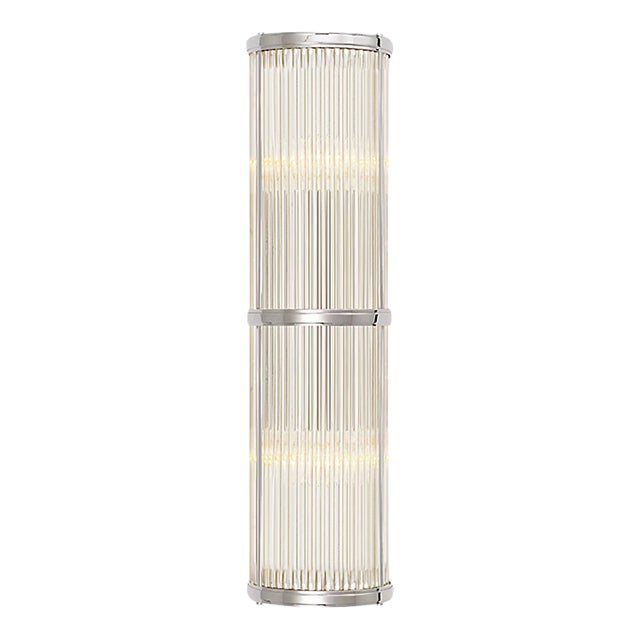 Visual Comfort Ralph Lauren Allen Medium Sconces Polished Nickel (2) For Sale